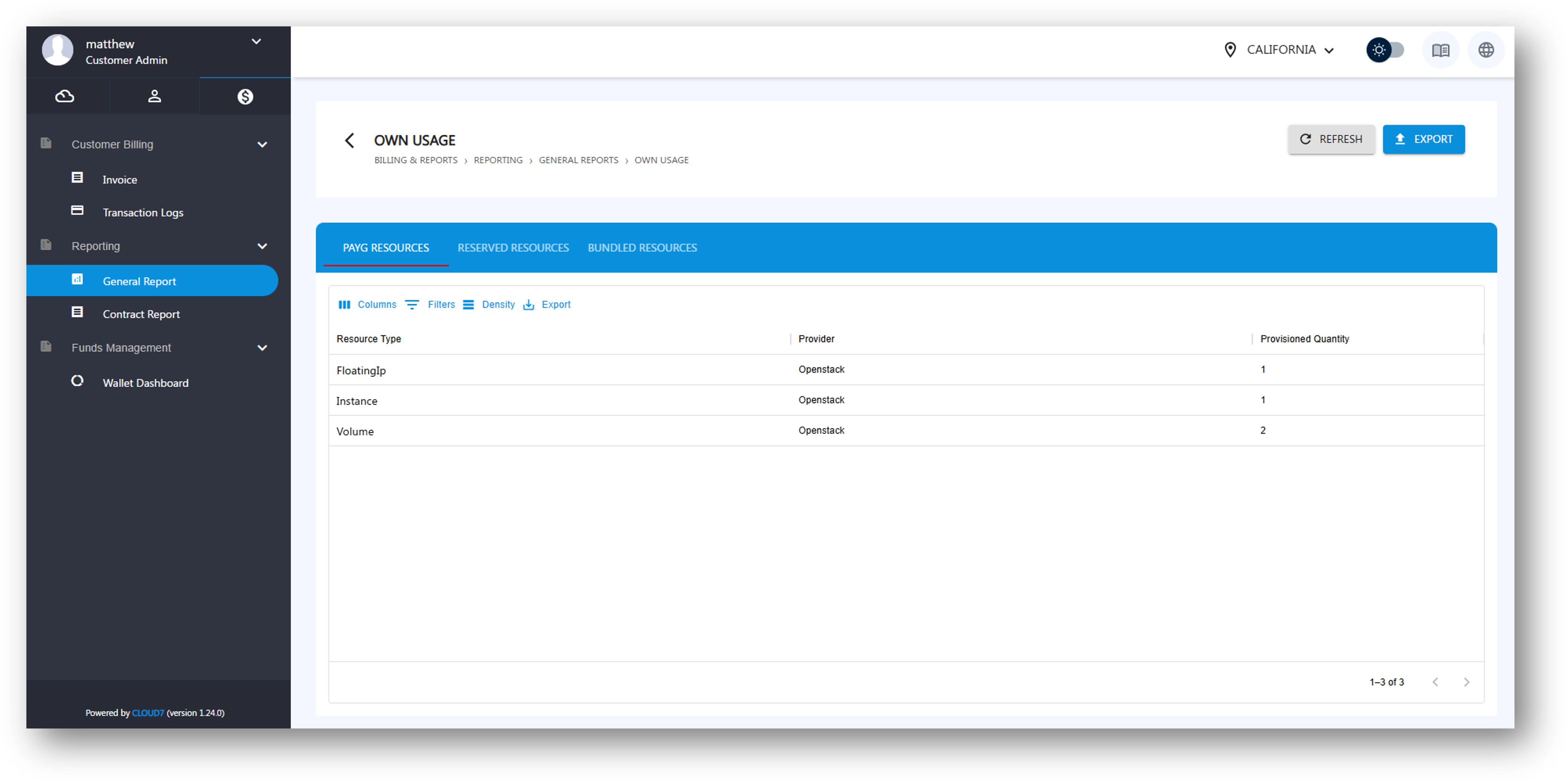 Reporting - QCloud Documentation