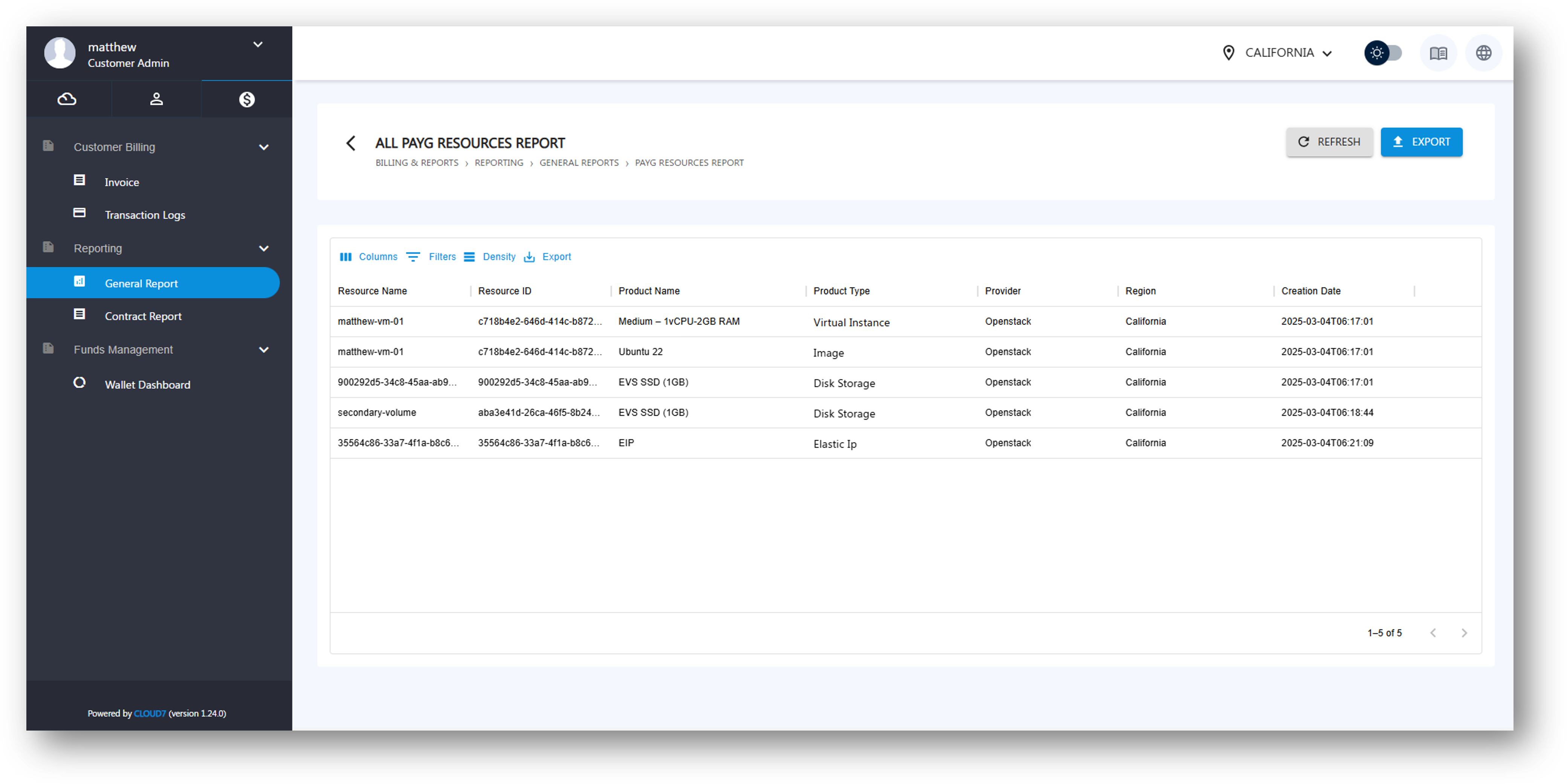 Reporting - QCloud Documentation